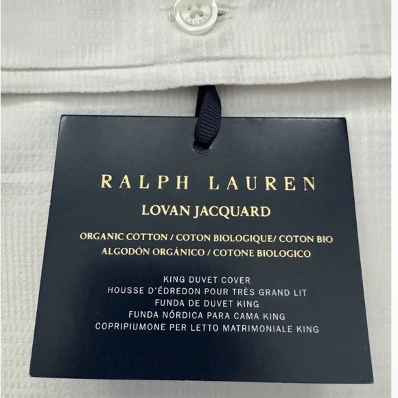 Ralph Lauren Lovan Jacquard Duvet Cover Full/Queen Parchment Organic Cotton
NEW - Picture 5 of 6